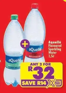 Shoprite aQuellé Flavoured Sparkling Water 1,5ℓ offer
