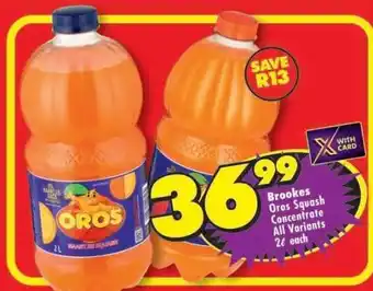 Shoprite BROOKES OROS SQUASH CONCENTRATE all variants offer