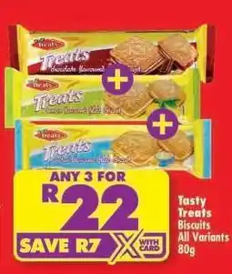 Shoprite TASTY TREATS BISCUITS all variants 80g offer