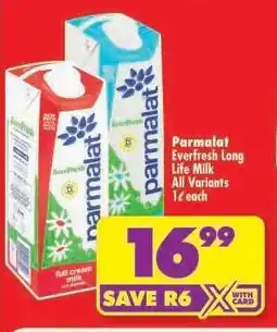 Shoprite PARMALAT EVERFRESH LONG LIFE MILK offer