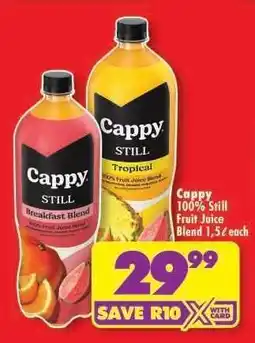 Shoprite Cappy 100% Still Fruit Juice Blend 1,5ℓ offer
