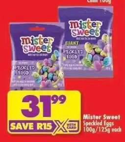 Shoprite Mister Sweet Speckled Eggs 100g/125g each offer