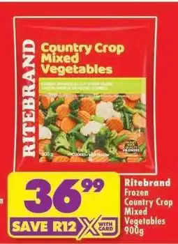 Shoprite RITEBRAND FROZEN COUNTRY CROP MIXED VEGETABLES 900g offer