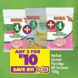 Shoprite Iwisa Instant Porridge All Variants 100g offer