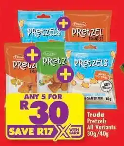 Shoprite Truda Pretzels All Variants 30g/40g offer