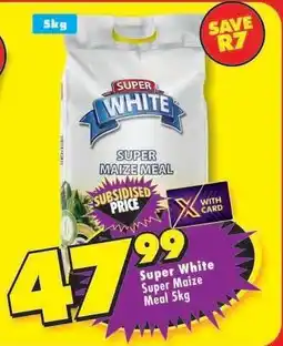Shoprite SUPER WHITE SUPER MAIZE MEAL 5kg offer