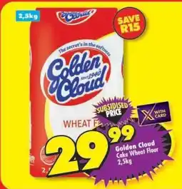 Shoprite Golden Cloud Cake Wheat Flour 2.5kg offer