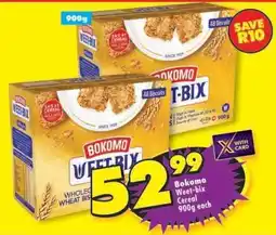 Shoprite Bokomo Weet-Bix Cereal-900g Each offer