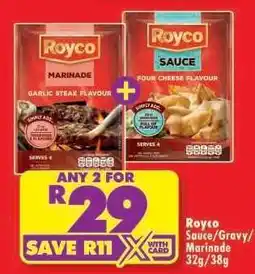 Shoprite Royco Sauce/Gravy/Marinade 32g/38g offer