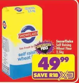 Shoprite Snowflake Self Raising Wheat Flour 2.5kg offer