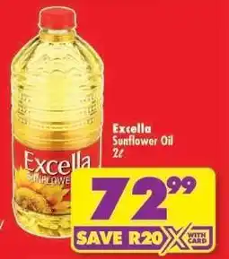 Shoprite Excella Sunflower Oil-2L offer