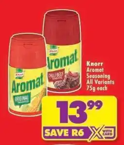 Shoprite Knorr Aromat Seasoning All Variants 75g each offer