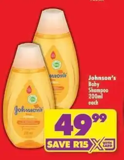 Shoprite Johnson's Baby Shampoo 200ml offer