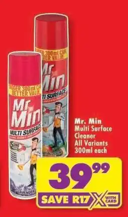 Shoprite Mr Min Multi-Surface Cleaner offer