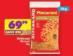 Shoprite Ritebrand Macaroni 3kg offer