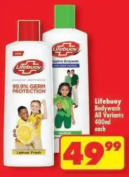 Shoprite Lifebuoy Bodywash All Variants 400ml each offer