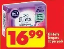 Shoprite Lil-Lets Tampons offer