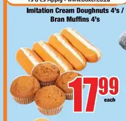 Boxer Imitation Cream Doughnuts 4's / Bran Muffins 4's offer