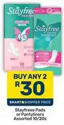 Pick n Pay Stayfree - pads or pantyliners offer