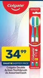 Pick n Pay Colgate - double action toothbrush 2s assorted offer