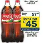 Pick n Pay Coca cola - less sugar soft drink offer