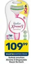 Pick n Pay Schick - intuition xtreme 3 sensitive disposable razor 8s offer