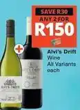 Checkers Hyper Alvi's drift - wine offer