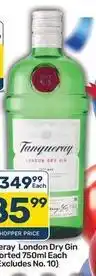 Pick n Pay Tanqueray - london dry gin imported 750ml each offer