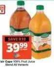Checkers Fair cape - 100% fruit juice blend offer