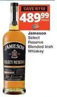Checkers Hyper Jameson - select reserve blended irish whiskey offer