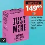 Checkers Hyper Natural sweet rosé offer