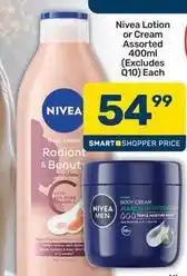 Pick n Pay Nivea - lotion or cream offer