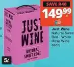 Checkers Natural sweet red, white, rosé wine offer
