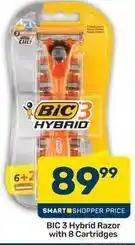 Pick n Pay Bic - 3 hybrid razor with 8 cartridges offer