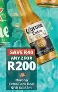 Checkers Corona - extra/cero beer nrb offer