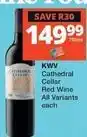 Checkers Kwv - cathedral cellar red wine offer