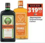 Checkers Jagermeister - original/orange liqueur offer
