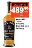 Checkers Jameson - select reserve blended irish whiskey offer