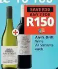 Checkers Alvi's drift - wine offer