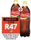 Checkers Coca cola - original taste less sugar soft drink offer