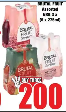 Boxer BRUTAL FRUIT Assorted NRB 3 x (6 x 275ml) offer