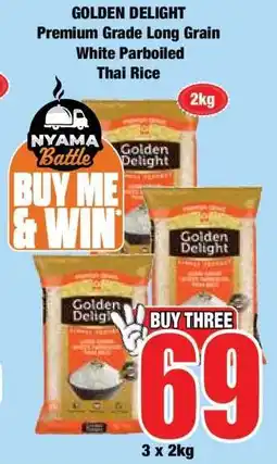 Boxer GOLDEN DELIGHT Premium Grade Long Grain White Parboiled Thai Rice offer