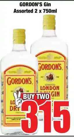 Boxer Gordon's Gin Assorted 2 x 750ml offer
