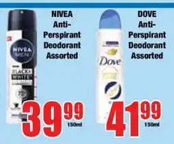 Boxer NIVEA Anti-Perspirant Deodorant Assorted offer