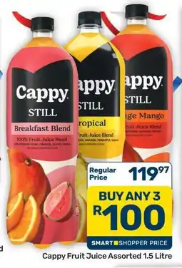 Pick n Pay Hypermarket Cappy Fruit Juice Assorted 1.5 Litre offer