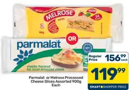 Pick n Pay Hypermarket Parmalat or Melrose Processed Cheese Slices Assorted 900g offer