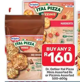 Pick n Pay Hypermarket Dr. Oetker Ital Pizza Minis Assorted 8s or Pizzinis Assorted 500-600g offer