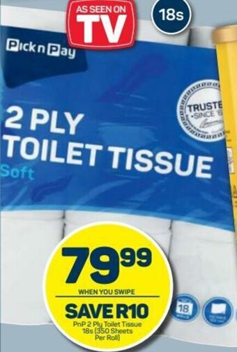 Pick n Pay PnP 2 Ply Toilet Tissue 18s offer