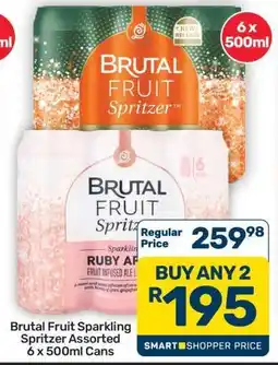 Pick n Pay Hypermarket Brutal Fruit Sparkling Spritzer Assorted offer