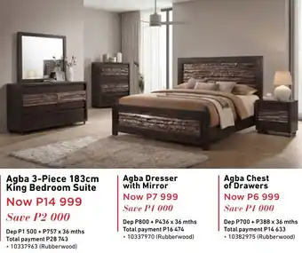Agba 183cm King Bedroom Suite